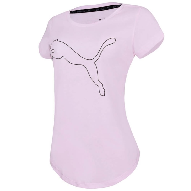 Camiseta Puma Performance Heather Cat Feminina Camiseta Puma Performance Heather Cat Feminina