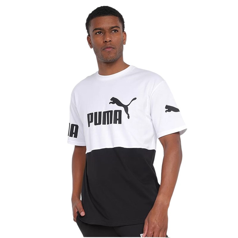 Camiseta Puma Power Colorblock Masculina - EsporteLegal