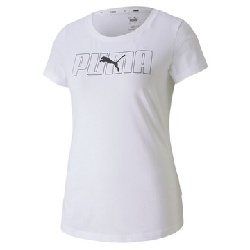 Camiseta Puma Rebel Graphic Tee Feminina - Branco