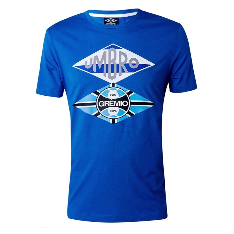 Camiseta Umbro Grêmio Torcedor Flag Masculina - Azul