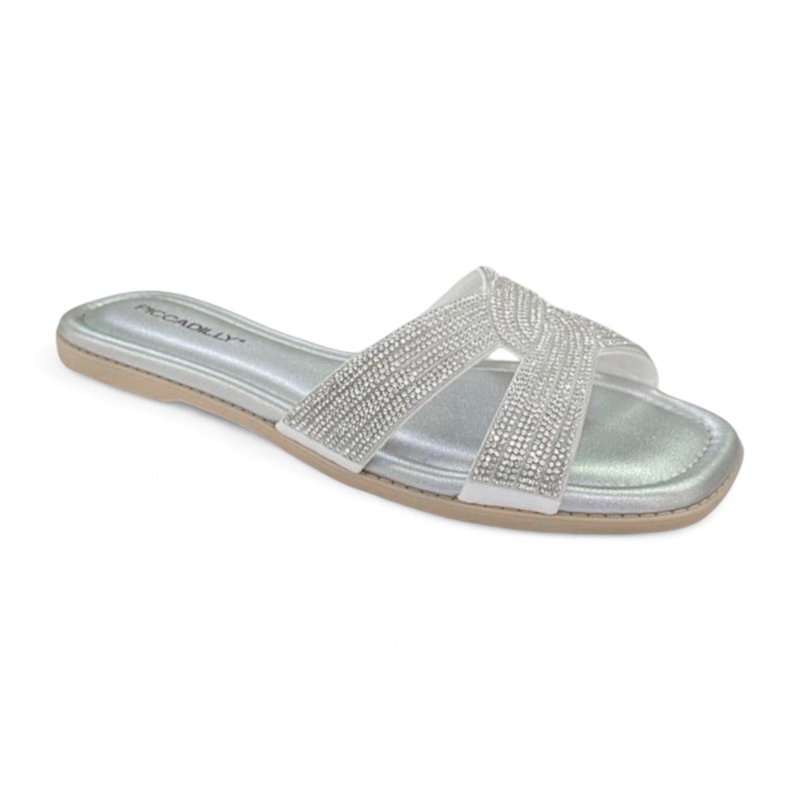 Chinelo Rasteira Piccadilly Gabi Strass Feminino