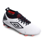 Chuteira Campo Umbro Soul II Knit - Branco e Marinho