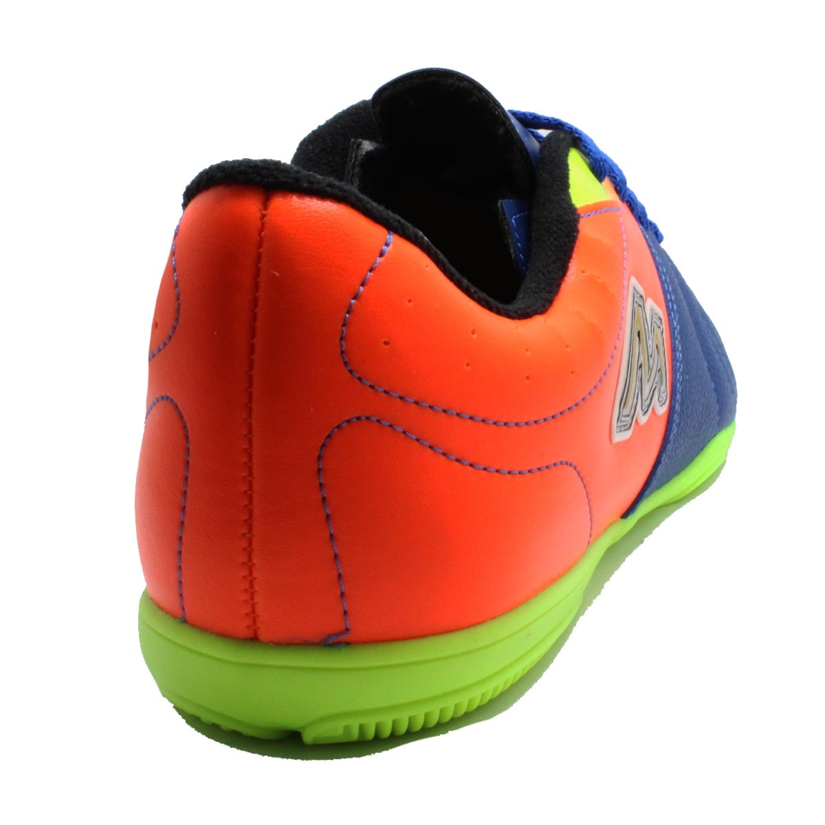 Chuteira Futsal Mathaus D Roma - Azul e Laranja - Esporte Legal