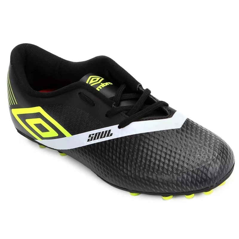 Chuteira Society Umbro Soul Club - Preto e Verde Chuteira Society Umbro Soul Club - Preto e Verde