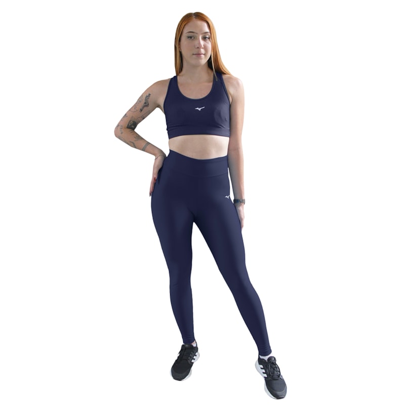 Conjunto Mizuno Top + Legging Streetwear Feminino