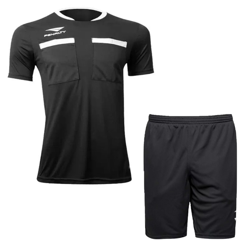 Conjunto Penalty Árbitro VI Camisa + Calção Masculino