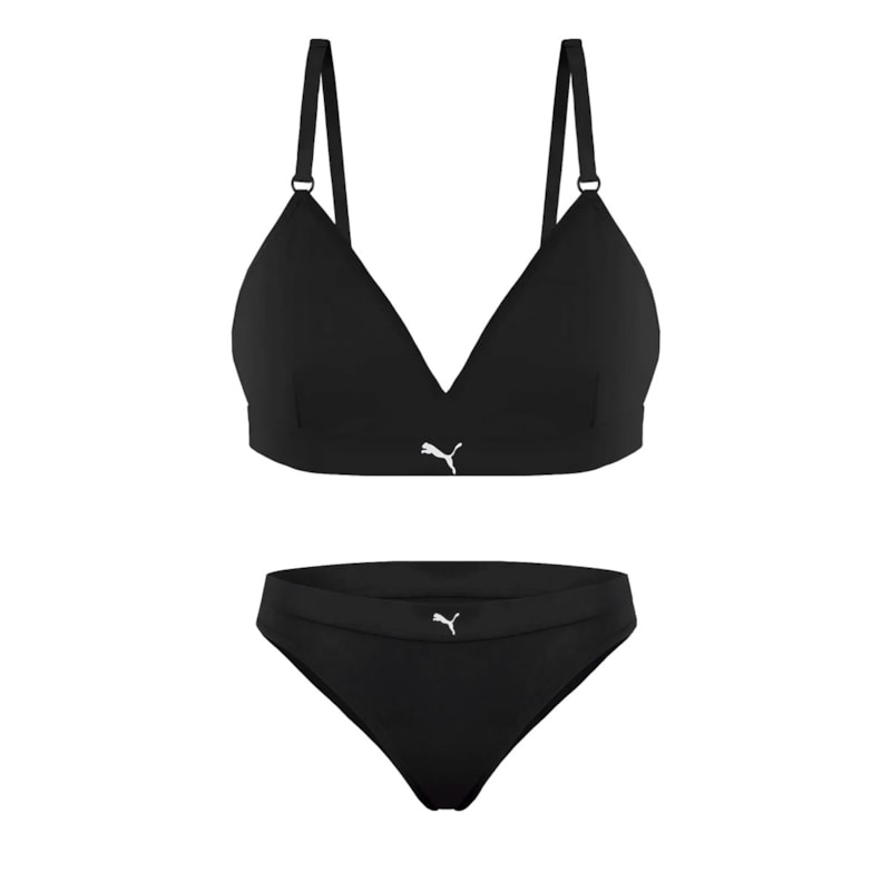 Conjunto Puma Sutiã Triângulo + Calcinha Biquíni Feminino Conjunto Puma Sutiã Triângulo + Calcinha Biquíni Feminino