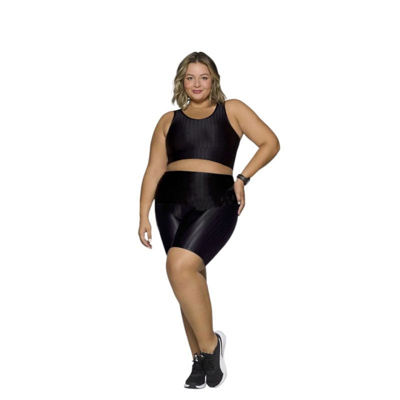 Conjunto Selene Top + Bermuda 3D Plus Size Feminino