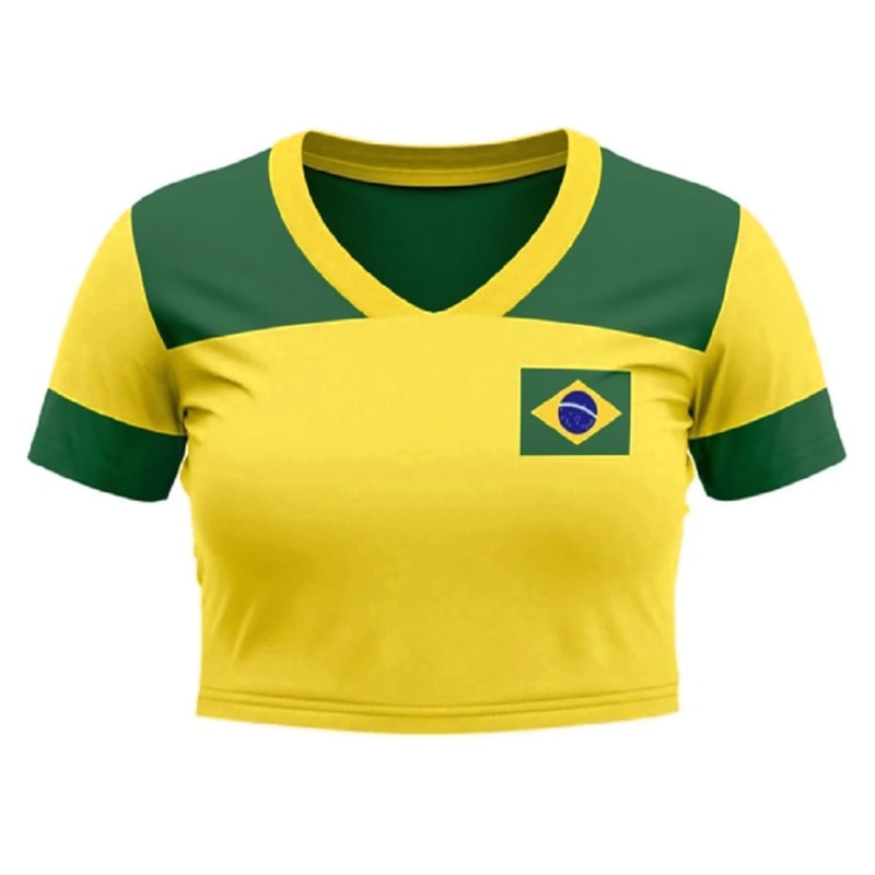 Cropped Braziline Brasil Moheki Feminino