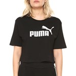 Cropped Puma Essentials Logo Feminino - Preto