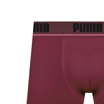 Cueca Boxer Puma Cotton Masculina - Bordô