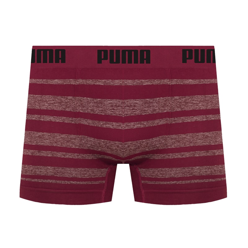 Cueca Boxer Puma Sem Costura Masculina - Bordô Cueca Boxer Puma Sem Costura Masculina - Bordô