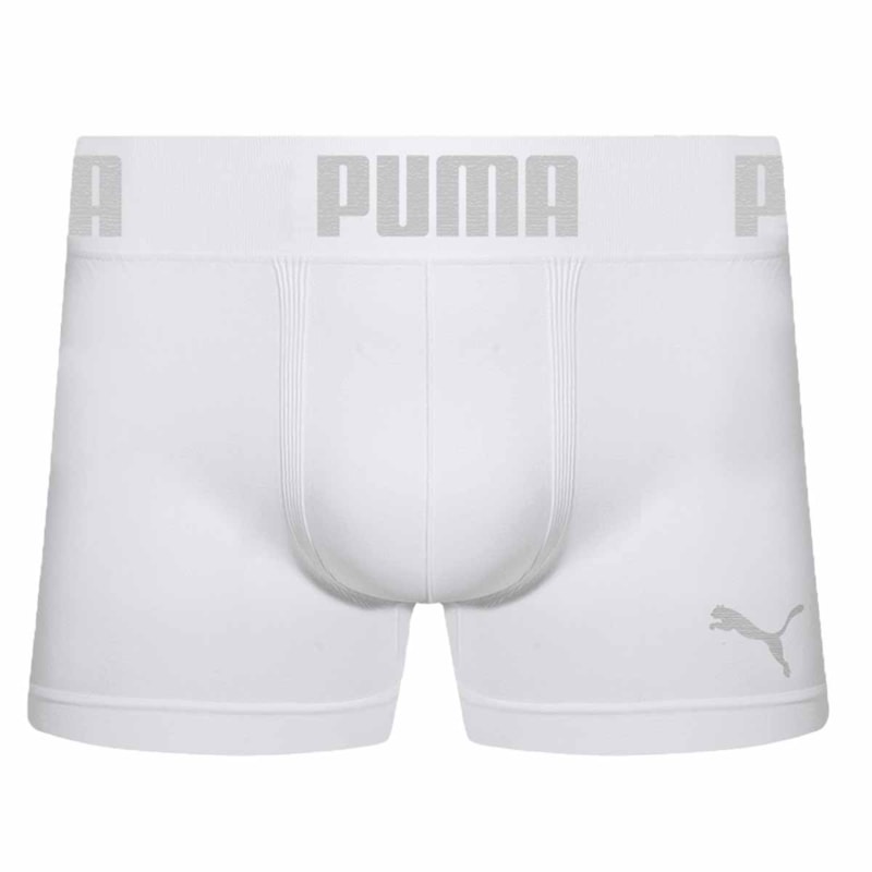 Cueca Boxer Puma Sem Costura Masculina - Branco Cueca Boxer Puma Sem Costura Masculina - Branco