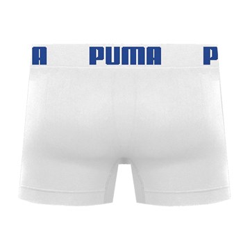 Cueca Boxer Puma Sem Costura Masculina - Branco e Azul