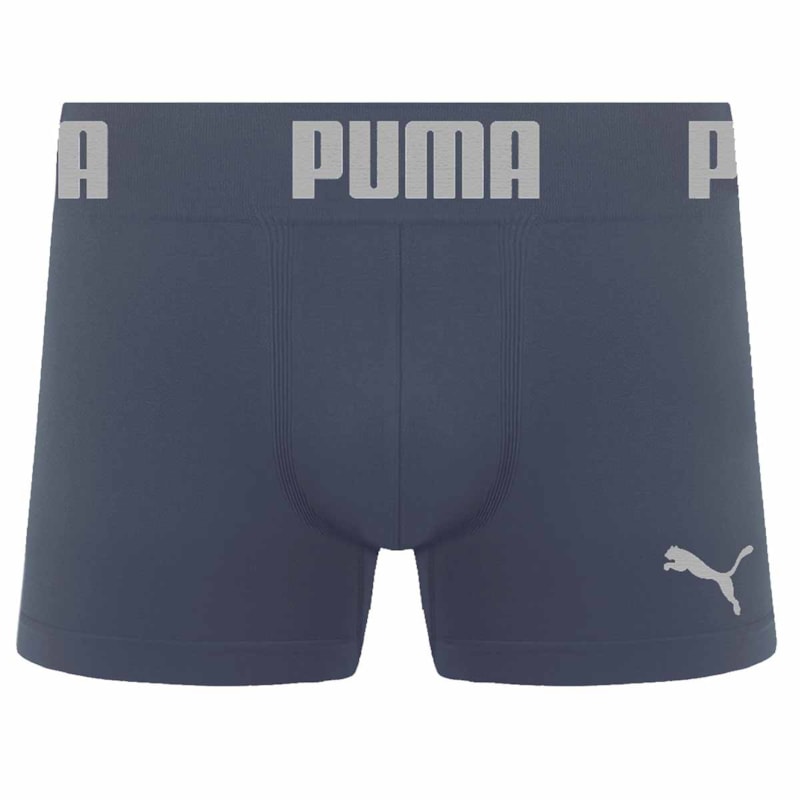 Cueca Boxer Puma Sem Costura Masculina - Chumbo Cueca Boxer Puma Sem Costura Masculina - Chumbo