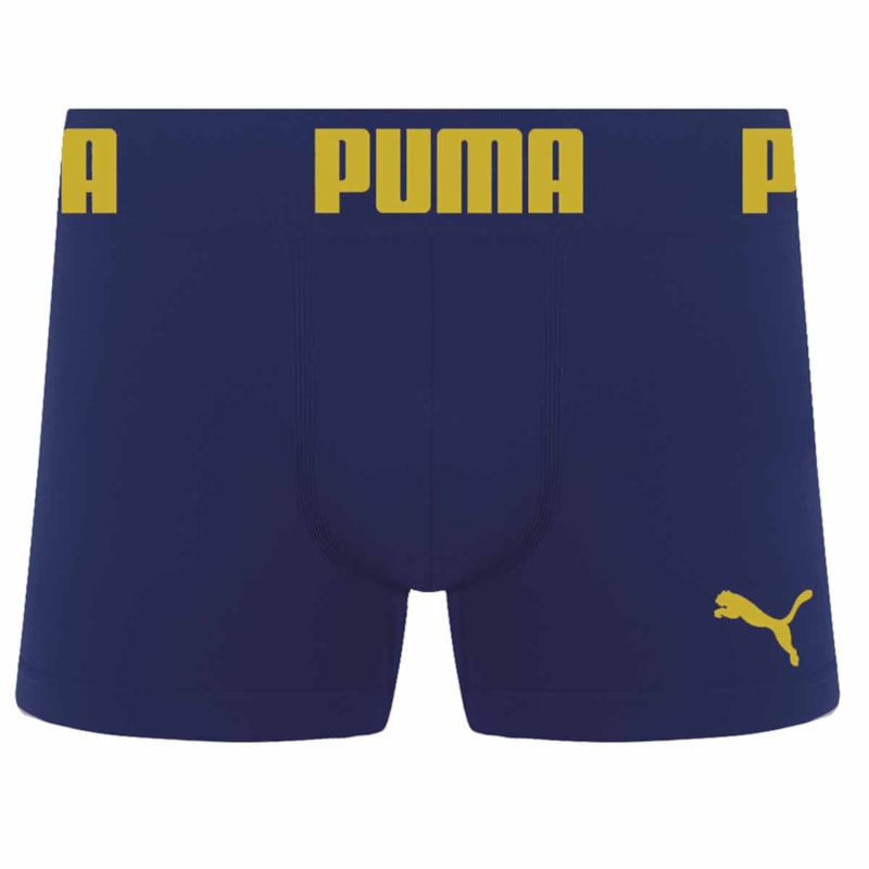 Cueca Boxer Puma Sem Costura Masculina - Marinho Cueca Boxer Puma Sem Costura Masculina - Marinho