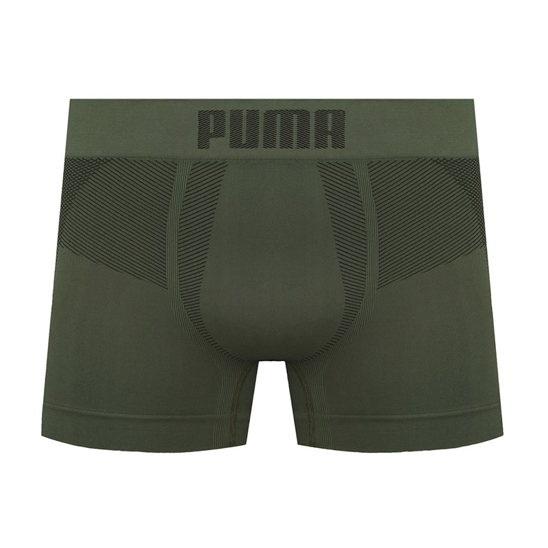 Cueca Boxer Puma Sem Costura Masculina - Verde