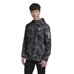 Jaqueta Adidas Own The Run Camo Masculina - Preto e Cinza