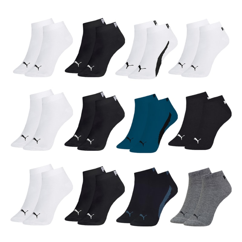 Kit 12 Pares De Meias Puma Sapatilha Esportiva Masculina