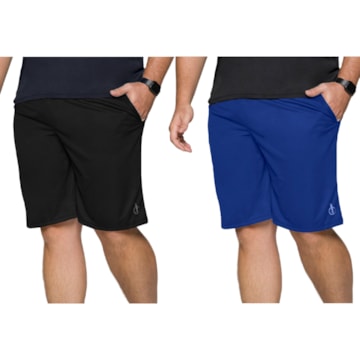 Kit 2 Bermudas Selene Dry Sport Plus Size Masculina