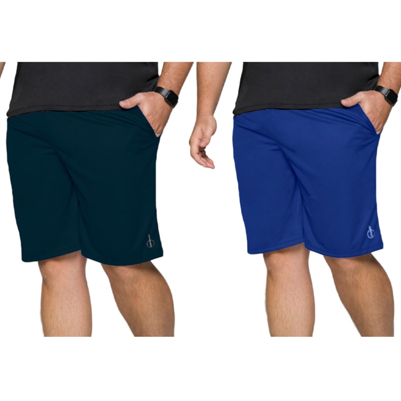 Kit 2 Bermudas Selene Dry Sport Plus Size Masculina