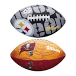 Kit 2 Bolas de Futebol Americano Wilson NFL Team Logo Jr