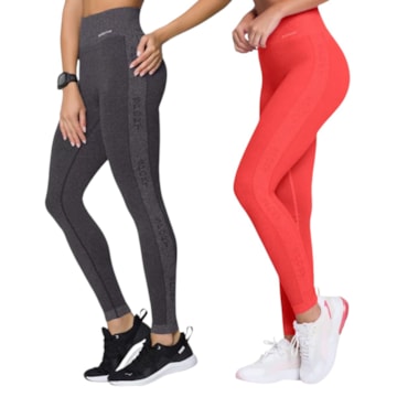 Kit 2 Calças Legging Selene Sem Costura Sport Feminina