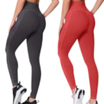 Kit 2 Calças Legging Selene Sem Costura Sport Feminina