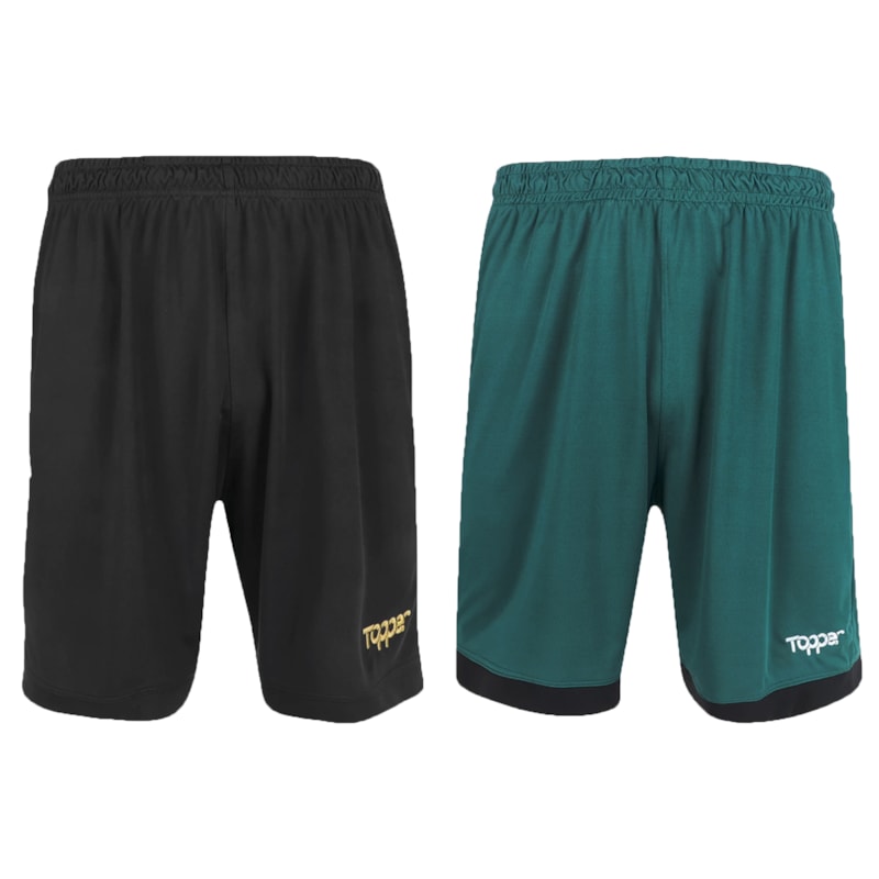 Kit 2 Calções Topper Futebol Camp Masculino