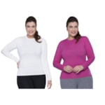 Kit 2 Camisas Térmicas Selene Proteção UV Plus Size Feminina