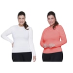 Kit 2 Camisas Térmicas Selene Proteção UV Plus Size Feminina