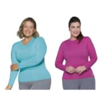 Kit 2 Camisas Térmicas Selene Proteção UV Plus Size Feminina