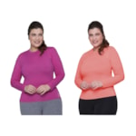 Kit 2 Camisas Térmicas Selene Proteção UV Plus Size Feminina