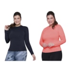 Kit 2 Camisas Térmicas Selene Proteção UV Plus Size Feminina