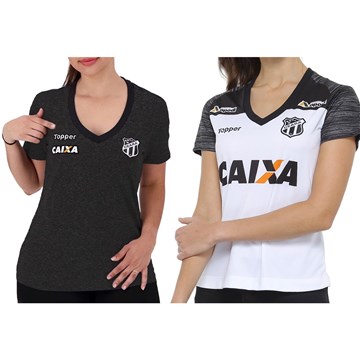 Kit 2 Camisas Topper Ceará 2018 Feminina