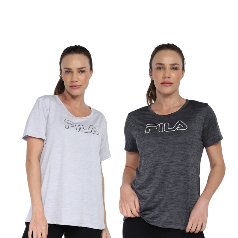 Kit 2 Camisetas Fila Basic Train Feminina