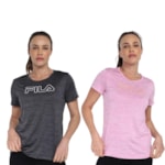 Kit 2 Camisetas Fila Basic Train Feminina