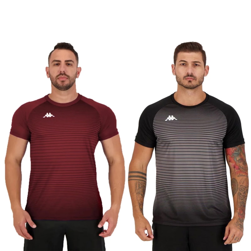 Kit 2 Camisetas Kappa Sport Match Masculina