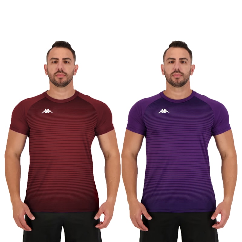 Kit 2 Camisetas Kappa Sport Match Masculino