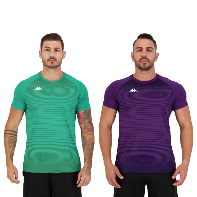 Kit 2 Camisetas Kappa Sport Match Masculino