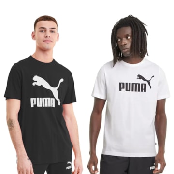 Kit 2 Camisetas Puma Classic Logo Masculina