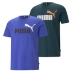 Kit 2 Camisetas Puma Essentials+ 2 Col Logo Masculina