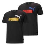 Kit 2 Camisetas Puma Essentials+ 2 Col Logo Masculina