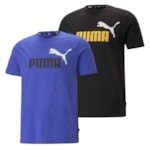 Kit 2 Camisetas Puma Essentials+ 2 Col Logo Masculina