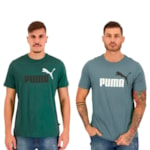 Kit 2 Camisetas Puma Essentials Colour Logo Masculina