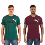 Kit 2 Camisetas Puma Essentials Colour Logo Masculina