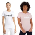 Kit 2 Camisetas Puma Essentials Logo Feminina