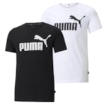 Kit 2 Camisetas Puma Essentials Logo Infantil