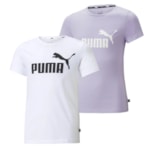 Kit 2 Camisetas Puma Essentials Logo Infantil