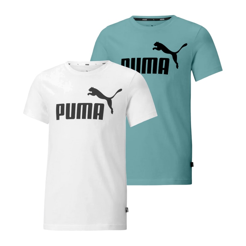 Kit 2 Camisetas Puma Essentials Logo Infantil